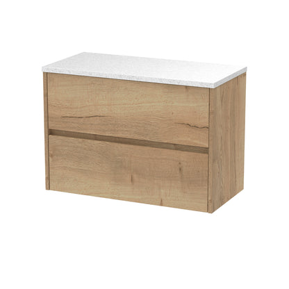 Nuie Havana 800 Wall Hung 2-Drawer Unit & Basin/Worktop