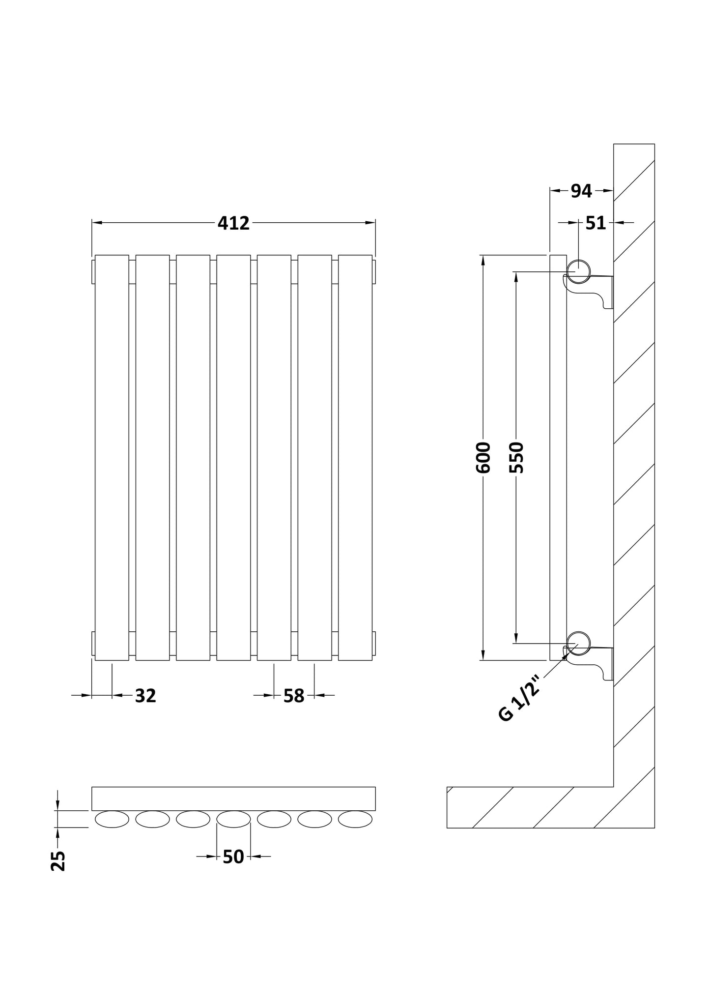 Nuie Revive Horizontal Radiators