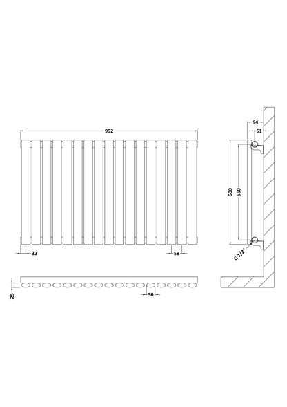 Hudson Reed Revive Horizontal Radiators