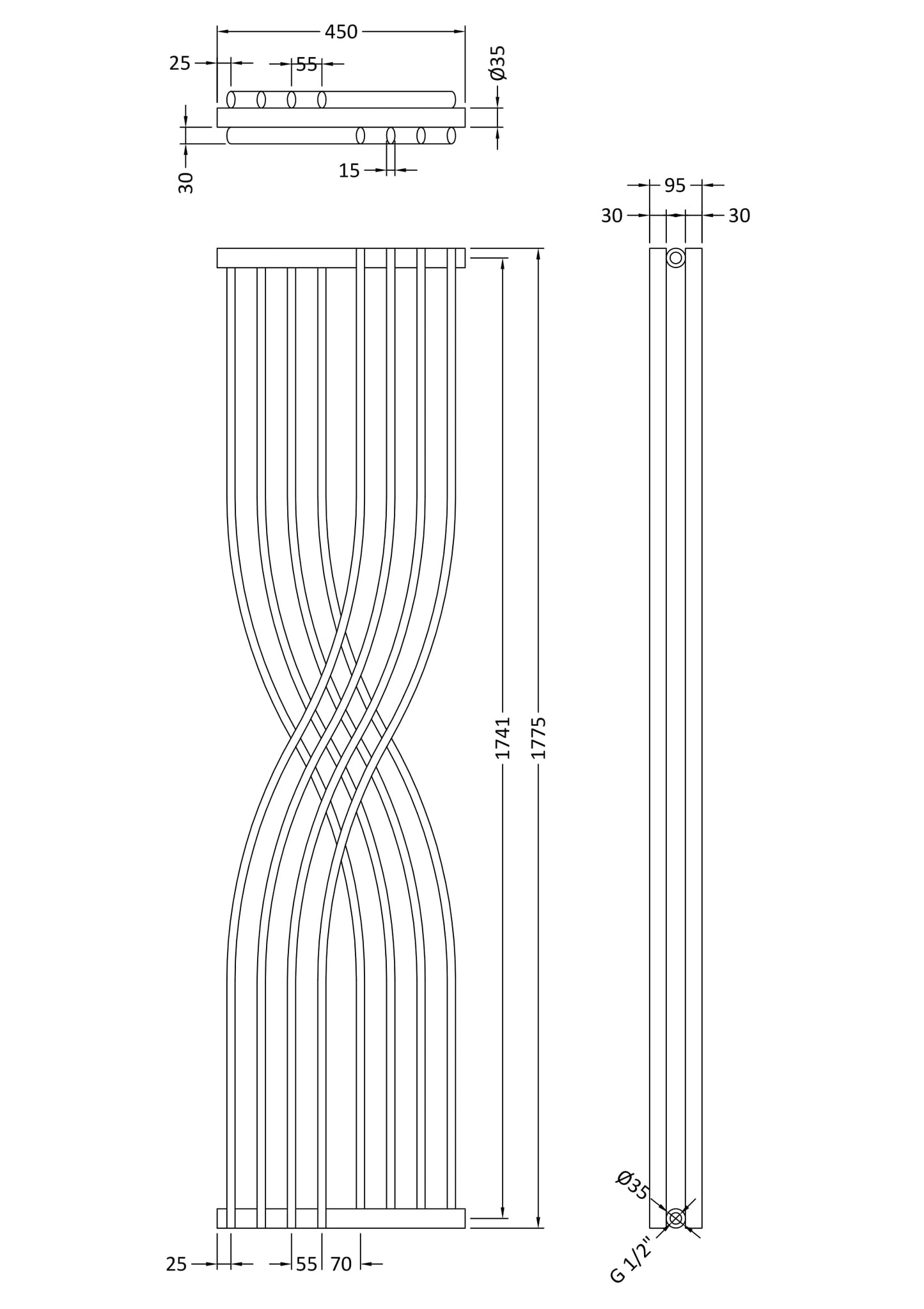 Hudson Reed Xcite Vertical Double Panel Radiators