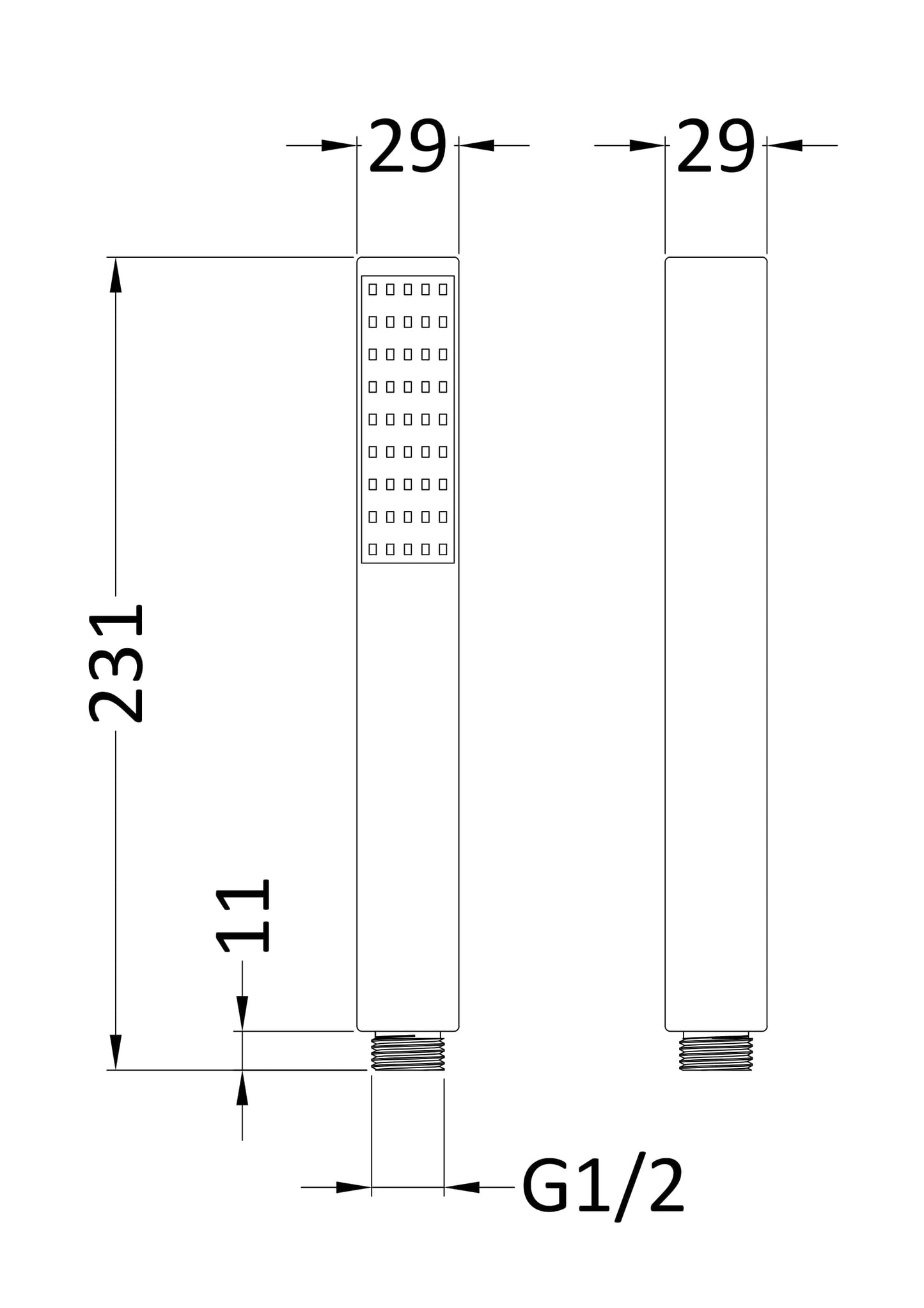 Hudson Reed Minimalist Handset