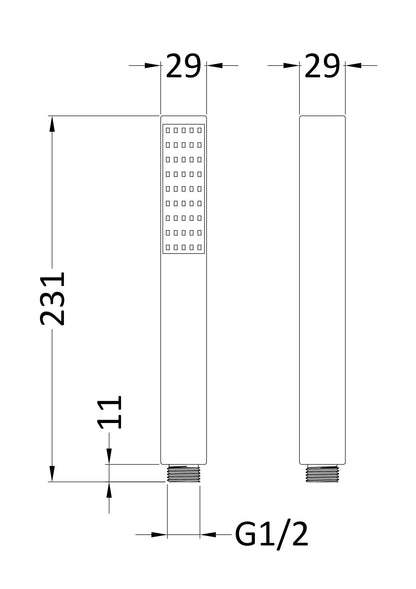 Hudson Reed Minimalist Handset