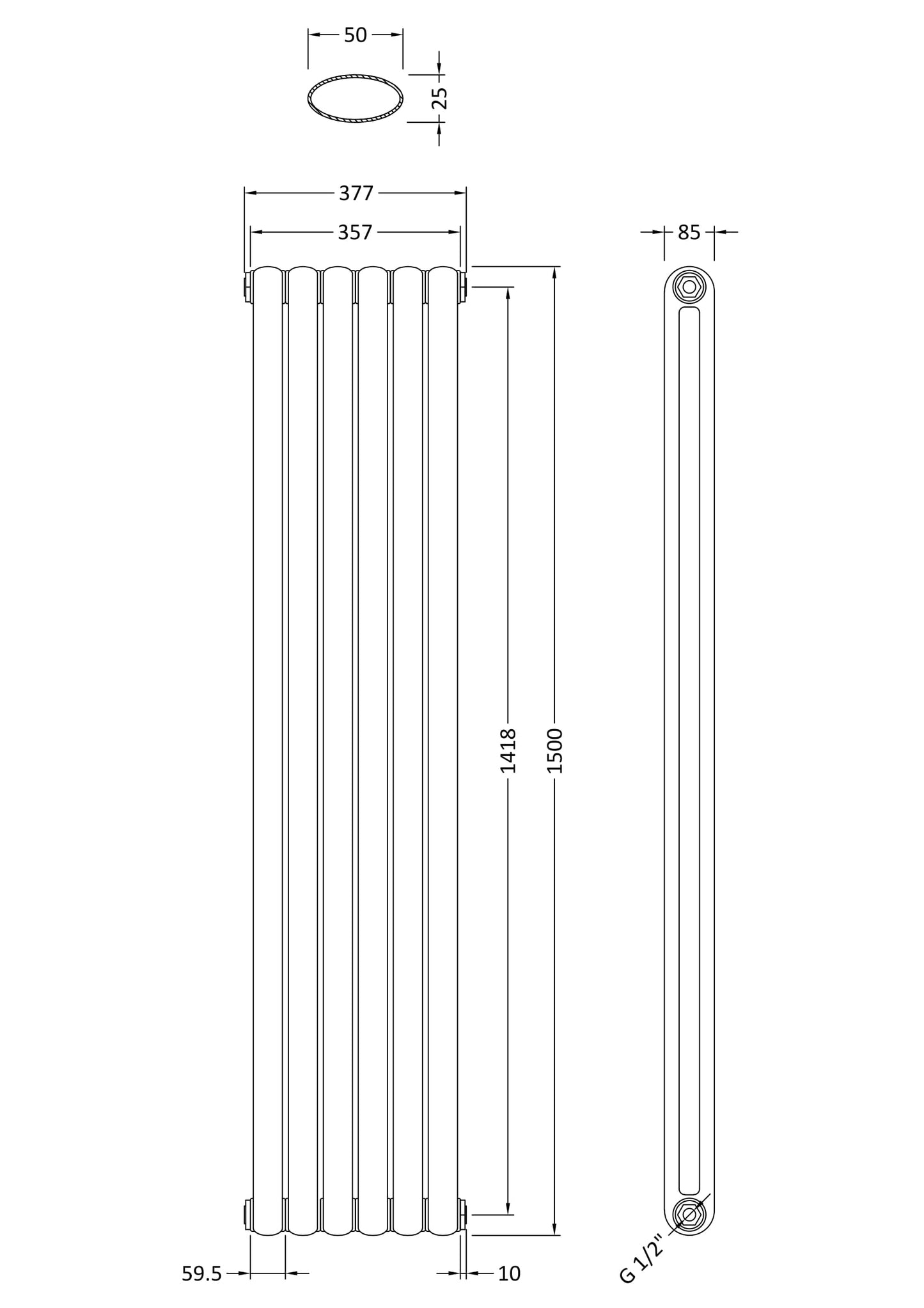 Nuie Salvia Vertical Double Panel Radiators