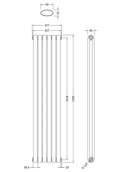 Nuie Salvia Vertical Double Panel Radiators