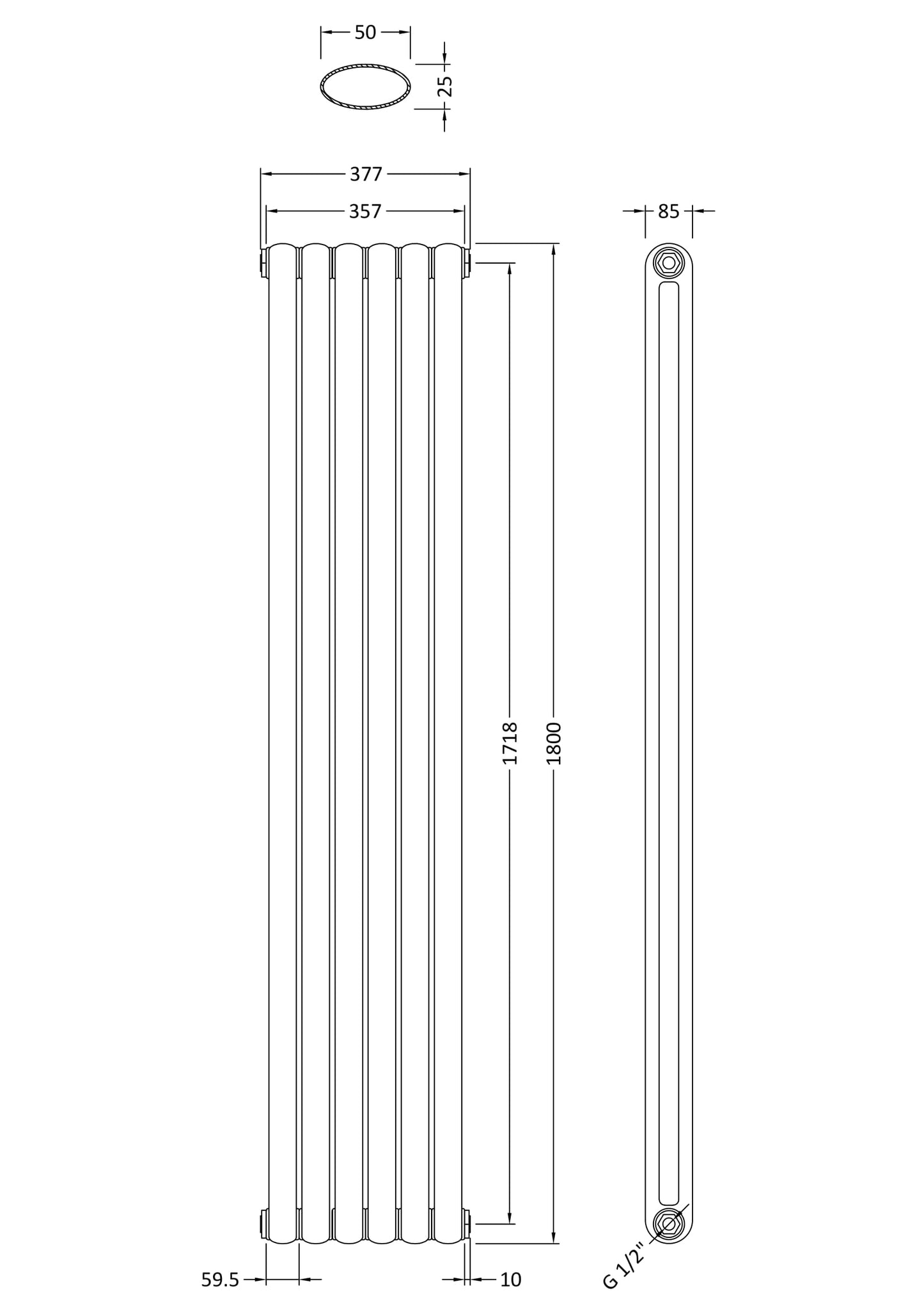 Hudson Reed Salvia Vertical Double Panel Radiators