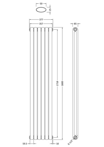 Hudson Reed Salvia Vertical Double Panel Radiators