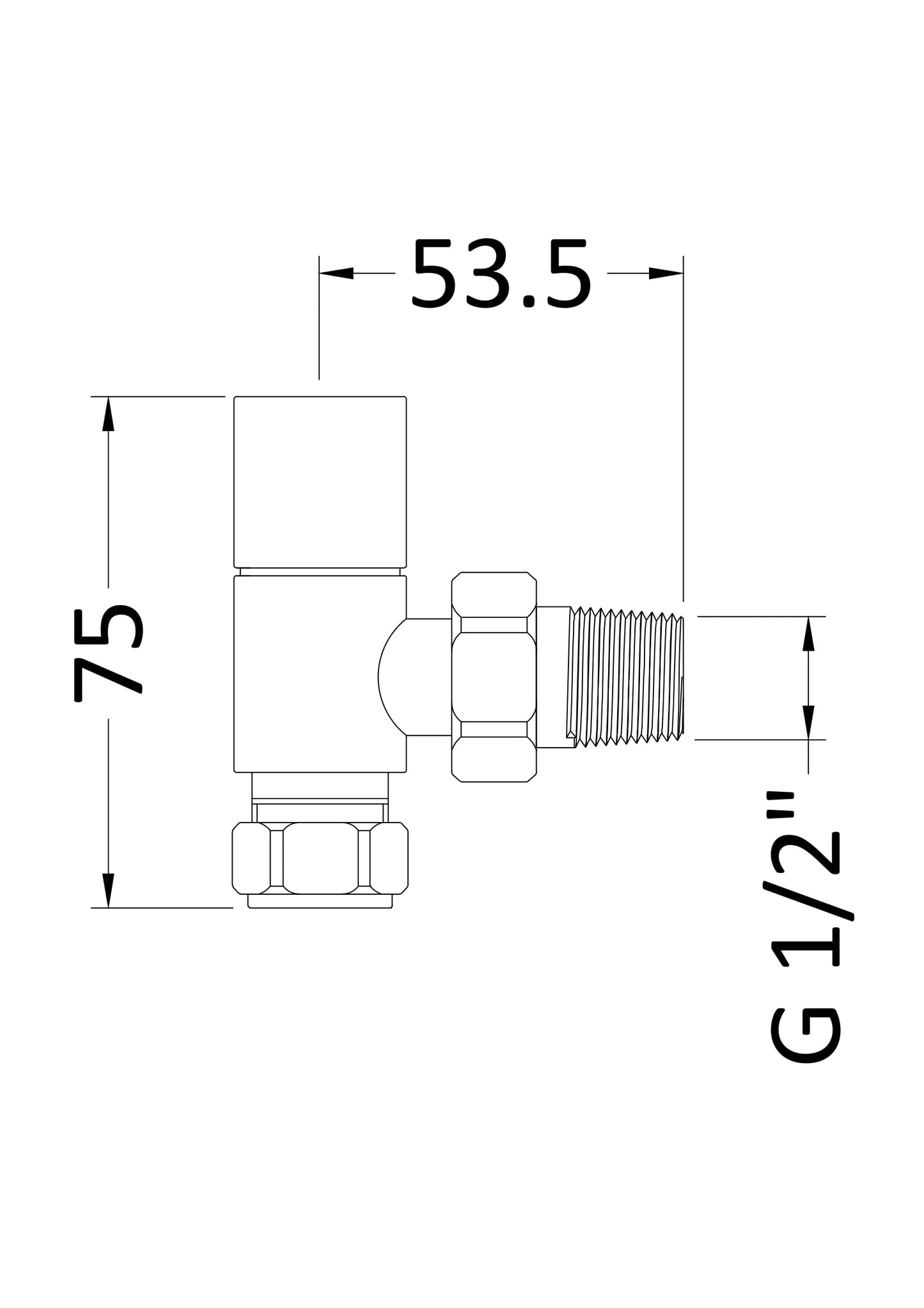 Nuie Pure Square Radiator Valves Pack (pairs)