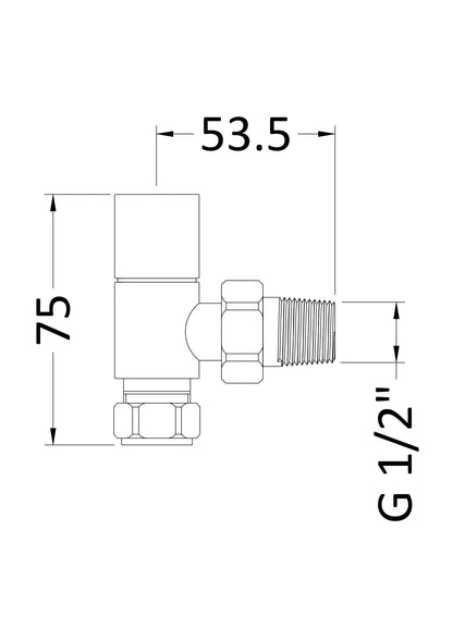 Nuie Pure Square Radiator Valves Pack (pairs)