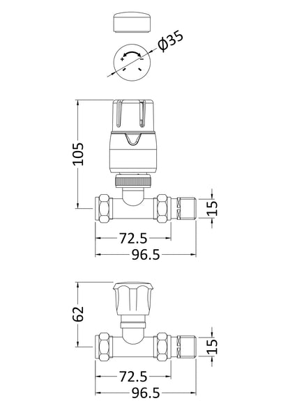 Nuie Thermostatic Radiator Valves Pack