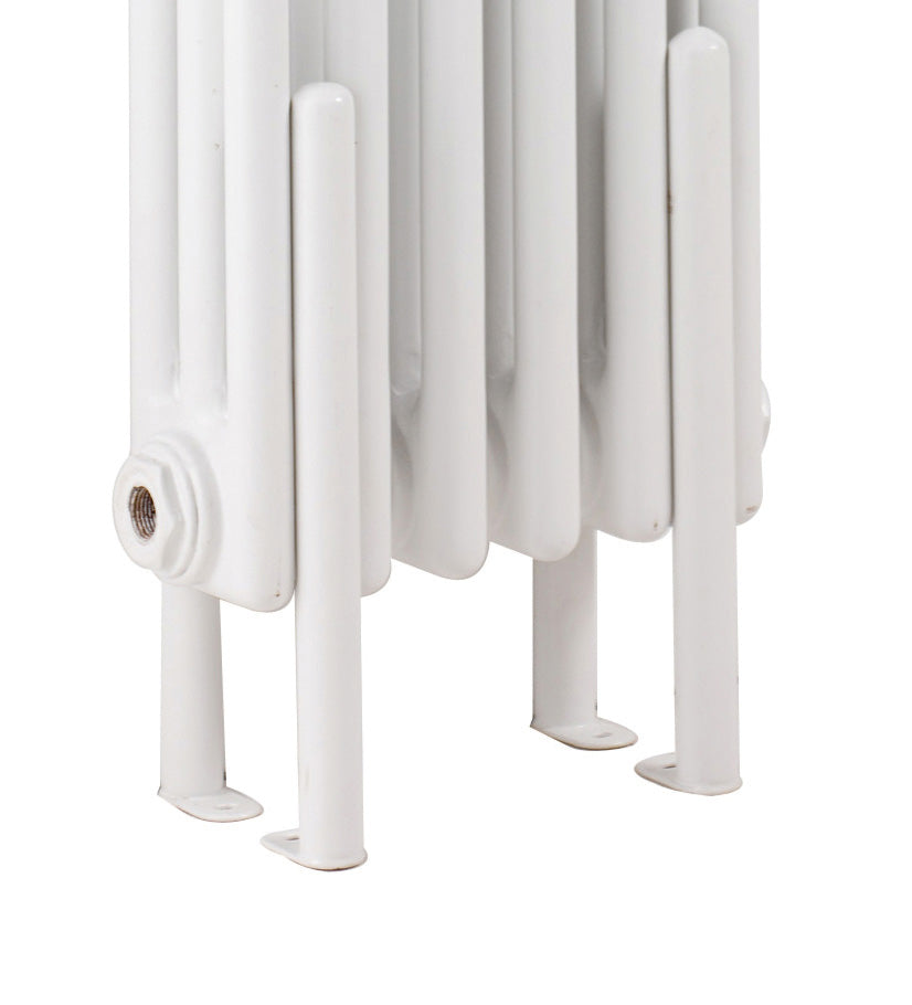 Nuie Traditional Floor Mounted Radiator Legs in High Gloss White