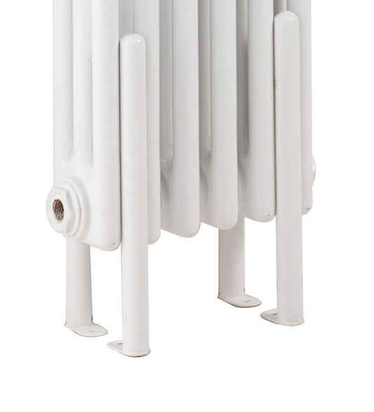 Nuie Traditional Floor Mounted Radiator Legs (Set) - High Gloss White