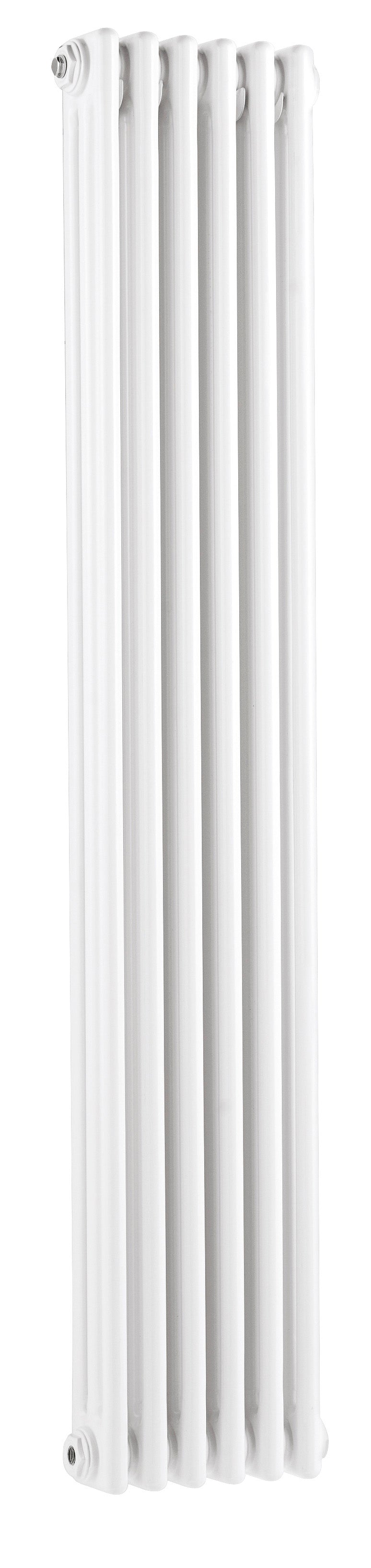 Nuie Colosseum Triple Panel traditional Vertical Radiator - High Gloss White