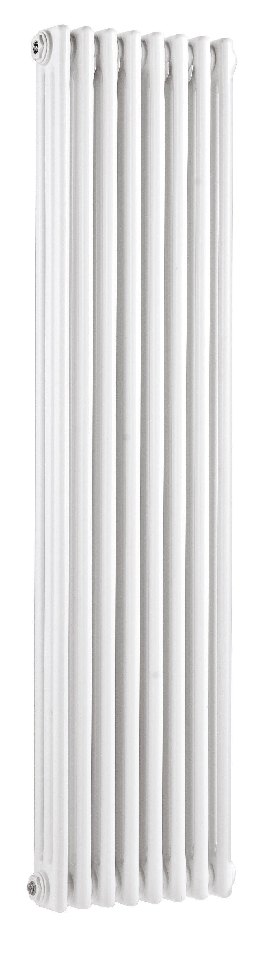 Nuie Colosseum Triple Panel traditional Vertical Radiator - High Gloss White