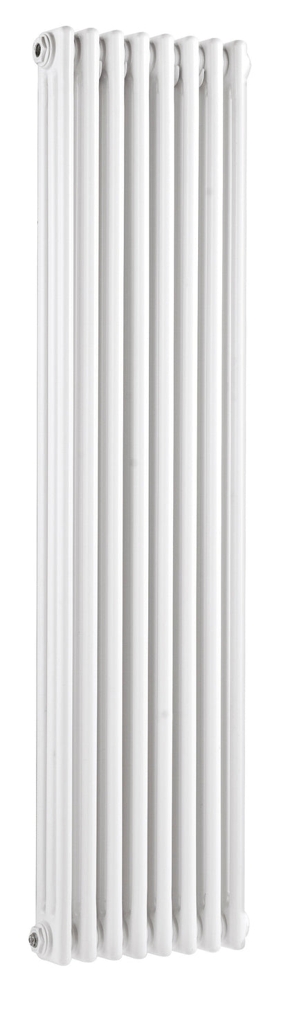 Nuie Colosseum Triple Panel traditional Vertical Radiator - High Gloss White