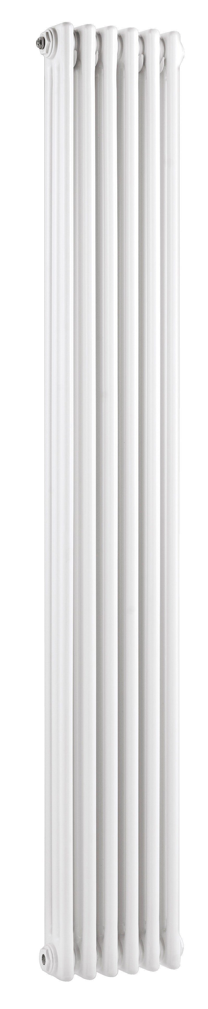 Nuie Colosseum Triple Panel traditional Vertical Radiator - High Gloss White