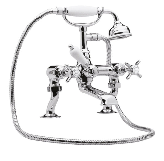 Nuie Beaumont Crosshead Luxury ¾” Cranked Bath Shower Mixer