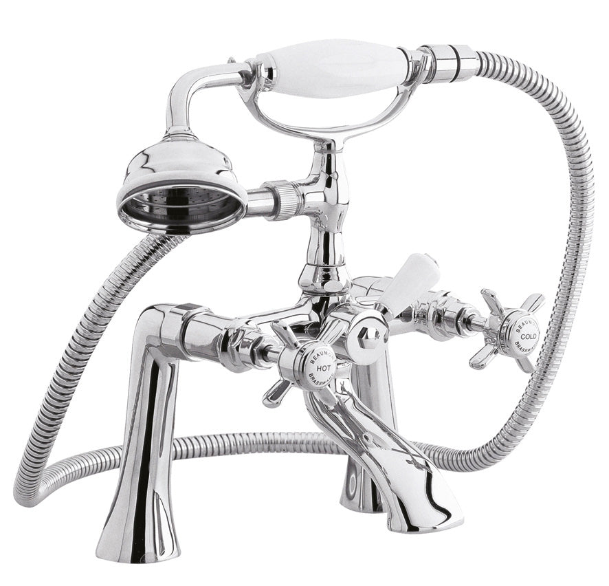 Nuie Beaumont Crosshead ½” Bath Shower Mixer With Shower Kit