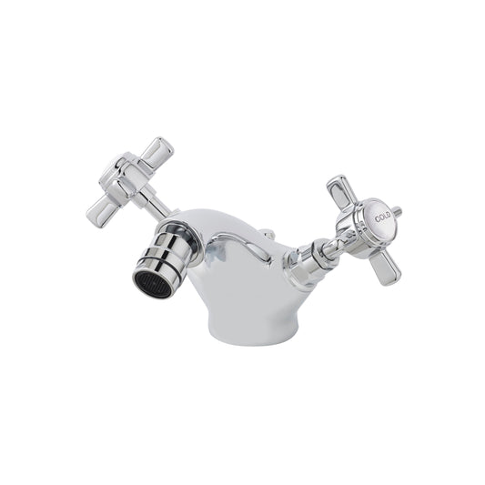 Nuie Beaumont Crosshead Luxury Mono Bidet Mixer With Pop-Up Waste