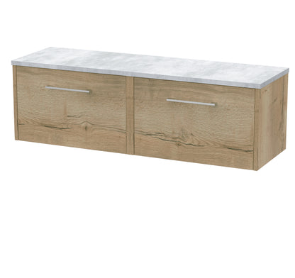 Hudson Reed Juno Wall Hung 2-Drawer Vanity & Worktop