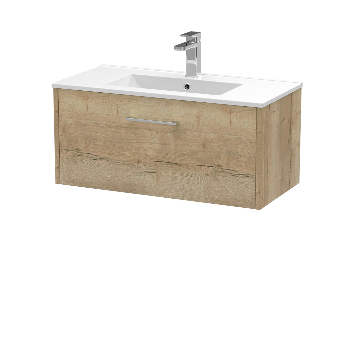 Hudson Reed Juno Wall Hung Single Drawer Vanity & Basin/worktop