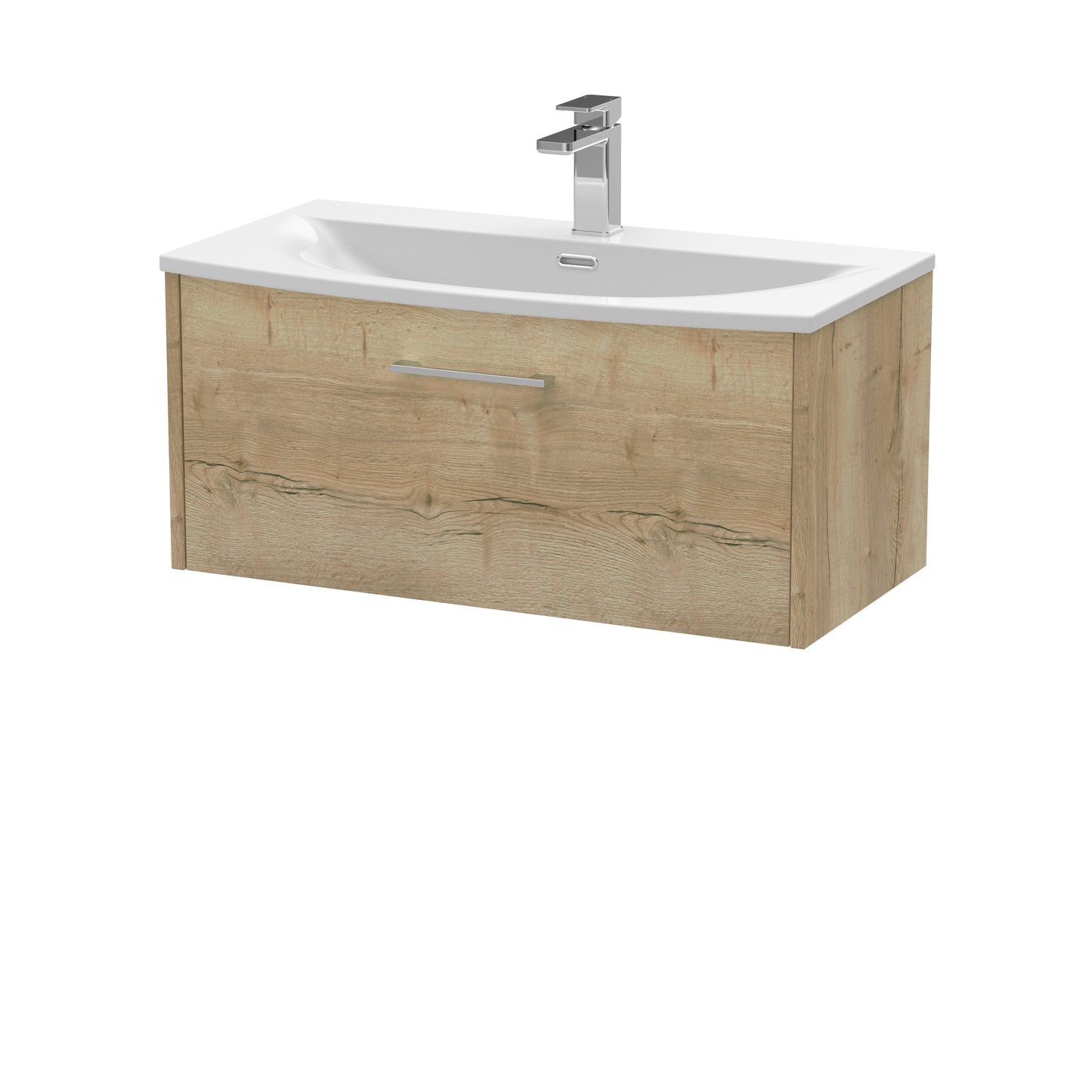 Hudson Reed Juno Wall Hung Single Drawer Vanity & Basin/worktop