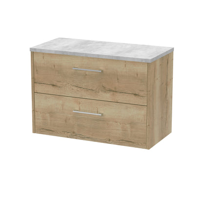 Hudson Reed Juno Wall Hung 2-Drawer Vanity & Worktop