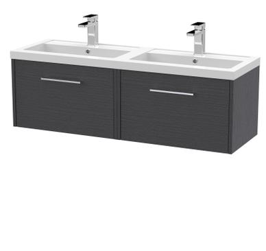 Hudson Reed Juno 1200mm Wall Hung 2 Drawer Vanity & Double Basin