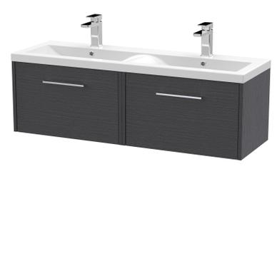 Hudson Reed Juno 1200mm Wall Hung 2 Drawer Vanity & Double Basin