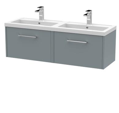 Hudson Reed Juno 1200mm Wall Hung 2 Drawer Vanity & Double Basin