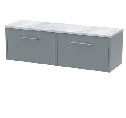 Hudson Reed Juno Wall Hung 2-Drawer Vanity & Worktop