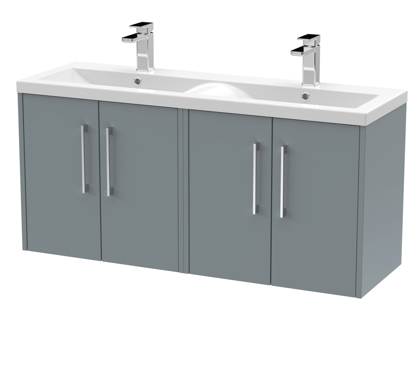 Hudson Reed Juno 1200mm Wall Hung 4 Door Vanity & Basin/worktop