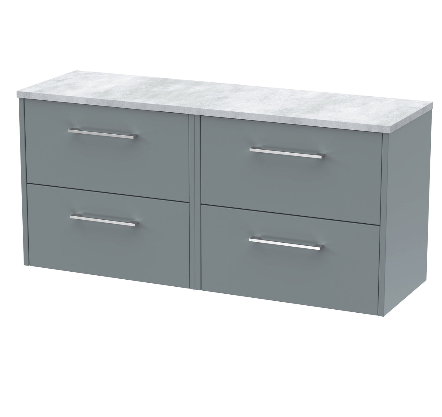 Hudson Reed Juno 1200mm Wall Hung 4 Drawer Vanity & Basin/worktop