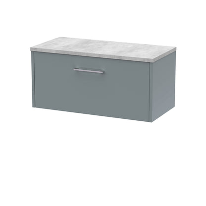 Hudson Reed Juno Wall Hung Single Drawer Vanity & Basin/worktop