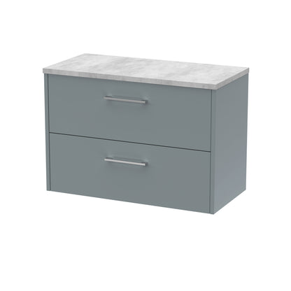 Hudson Reed Juno Wall Hung 2-Drawer Vanity & Worktop