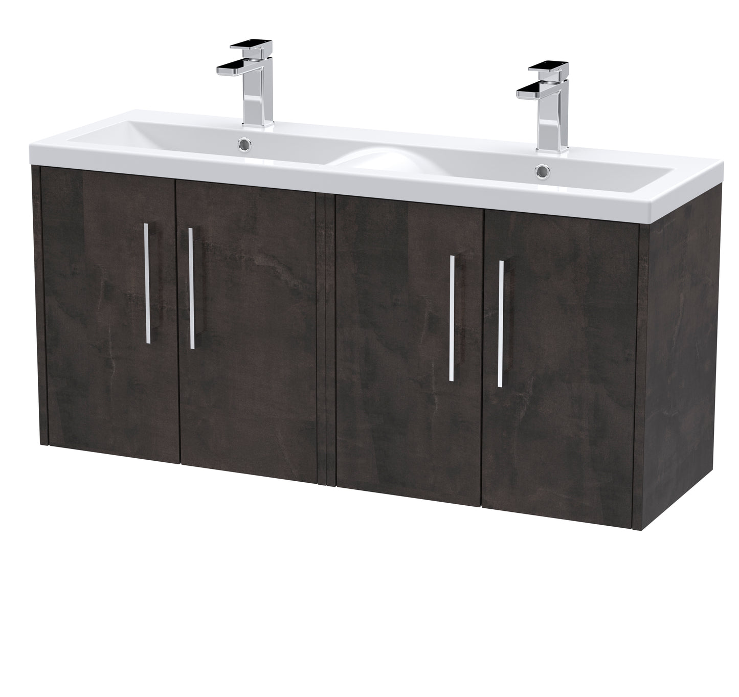 Hudson Reed Juno 1200mm Wall Hung 4 Door Vanity & Basin/worktop