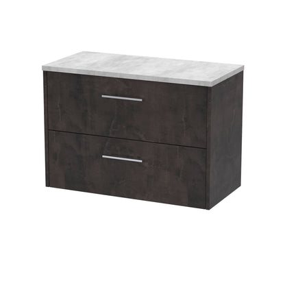 Hudson Reed Juno Wall Hung 2-Drawer Vanity & Worktop