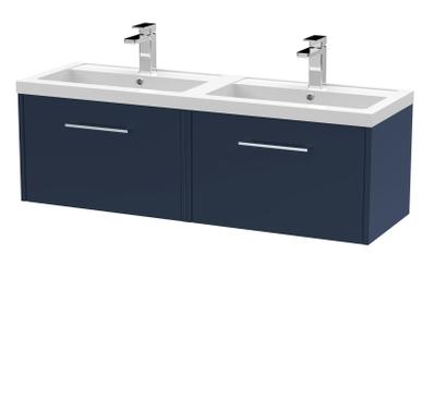 Hudson Reed Juno 1200mm Wall Hung 2 Drawer Vanity & Double Basin