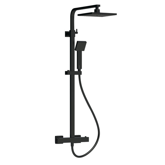 Nuie Square Thermostatic Bar Shower with Kit