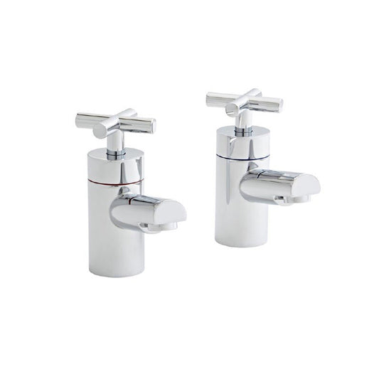 Kartell Times Basin Pillar Taps - Pair Chrome
