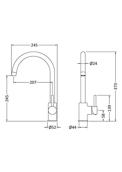 Nuie Lachen Mono Single Lever Basin Tap