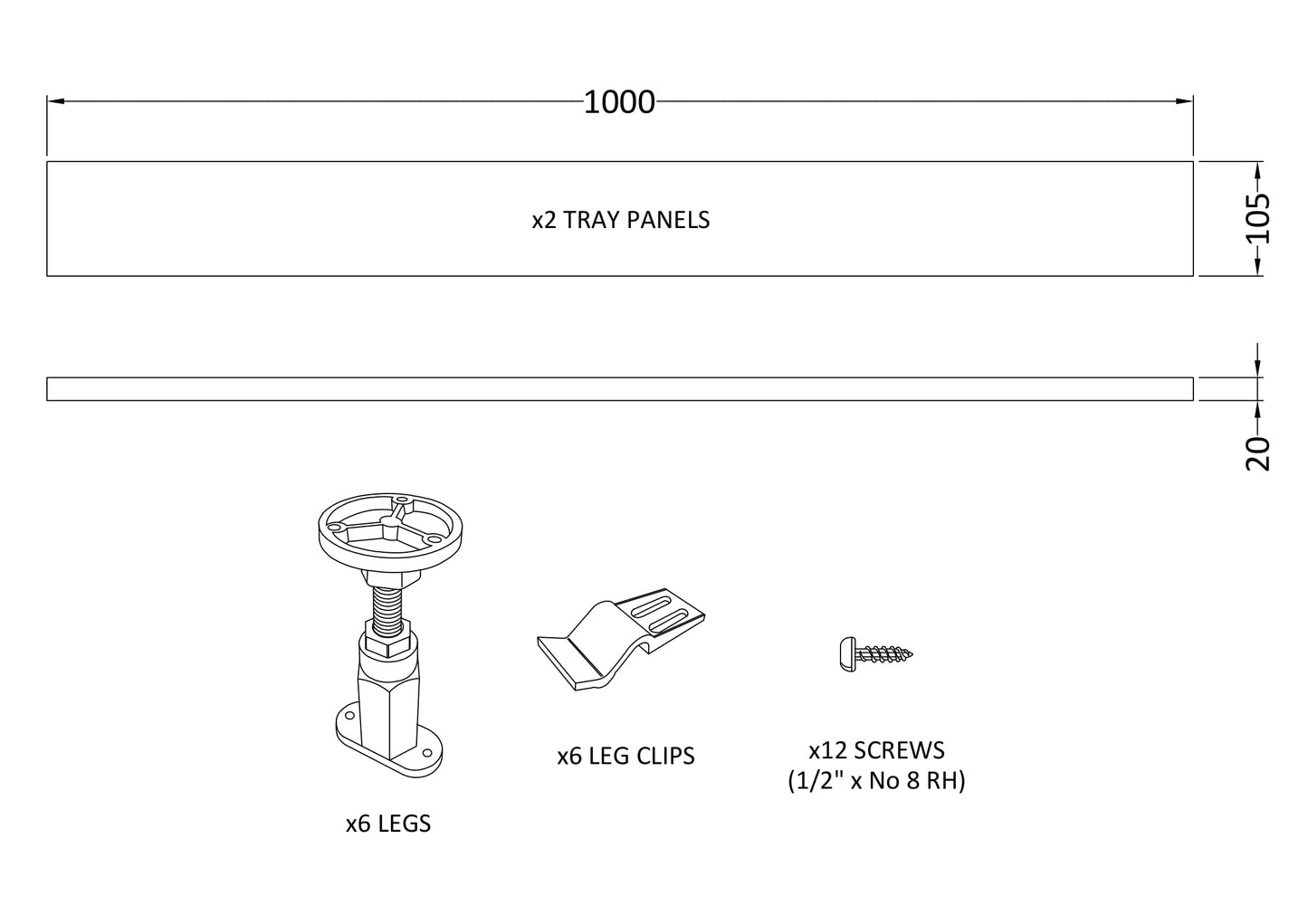 Nuie Leg Set & Plinth Kit