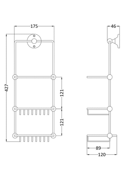 Hudson Reed Old London Shower Tidy