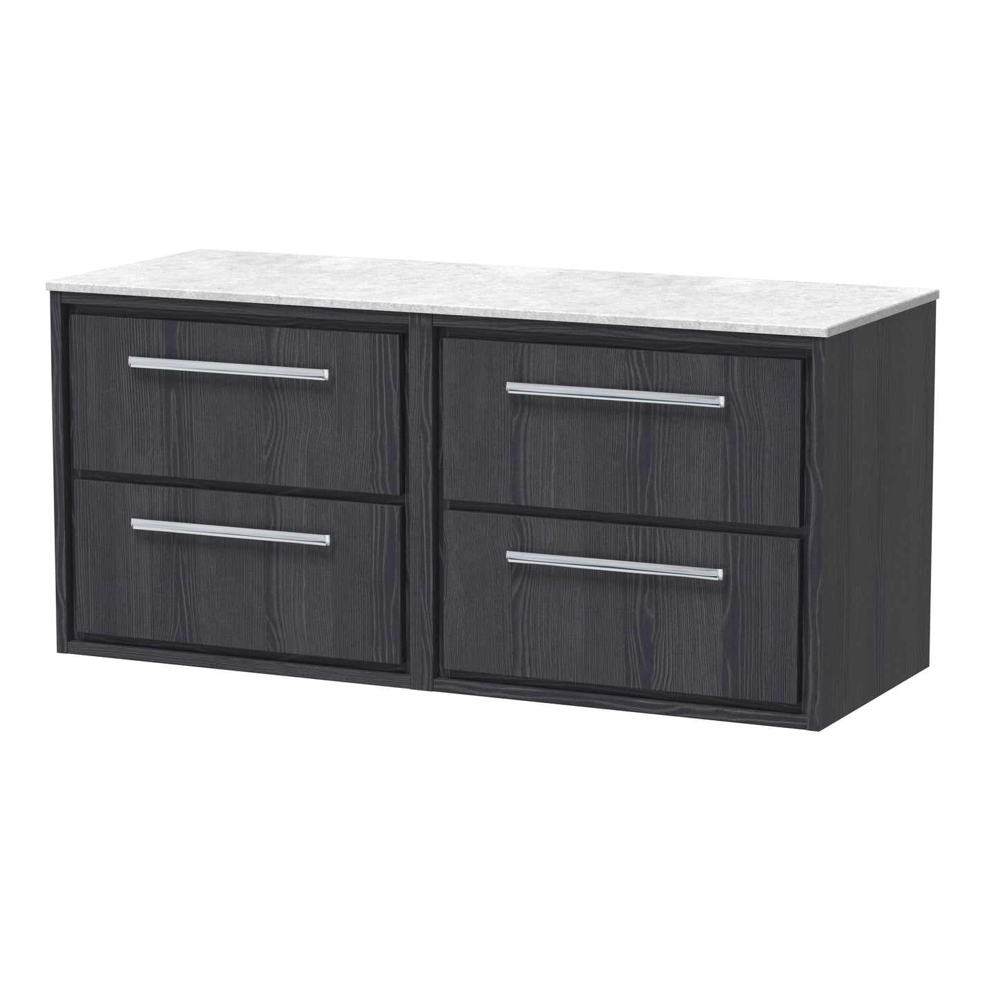 Hudson Reed Lille 1200mm Wall Hung 4 Drawer Vanity with wirktop