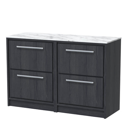 Hudson Reed Lille 1200mm Floor Standing 4 Drawer Vanity With worktop