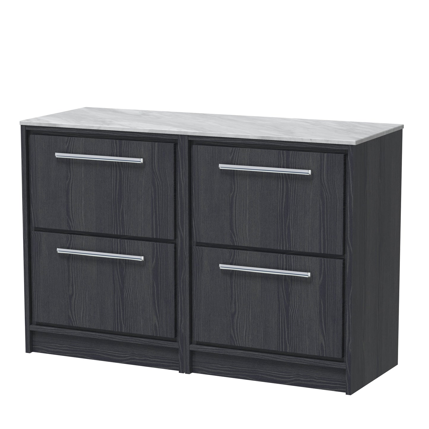 Hudson Reed Lille 1200mm Floor Standing 4 Drawer Vanity With worktop