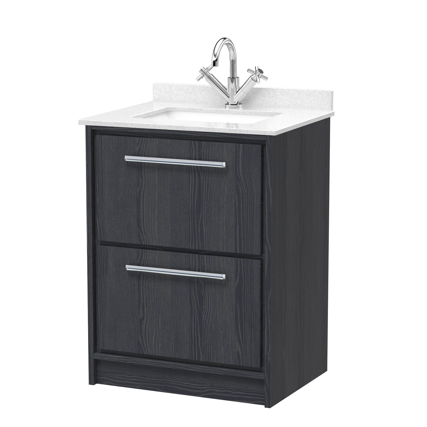 Hudson Reed Lille Floor Standing 2 Drawer Vanity with Basin/Worktop