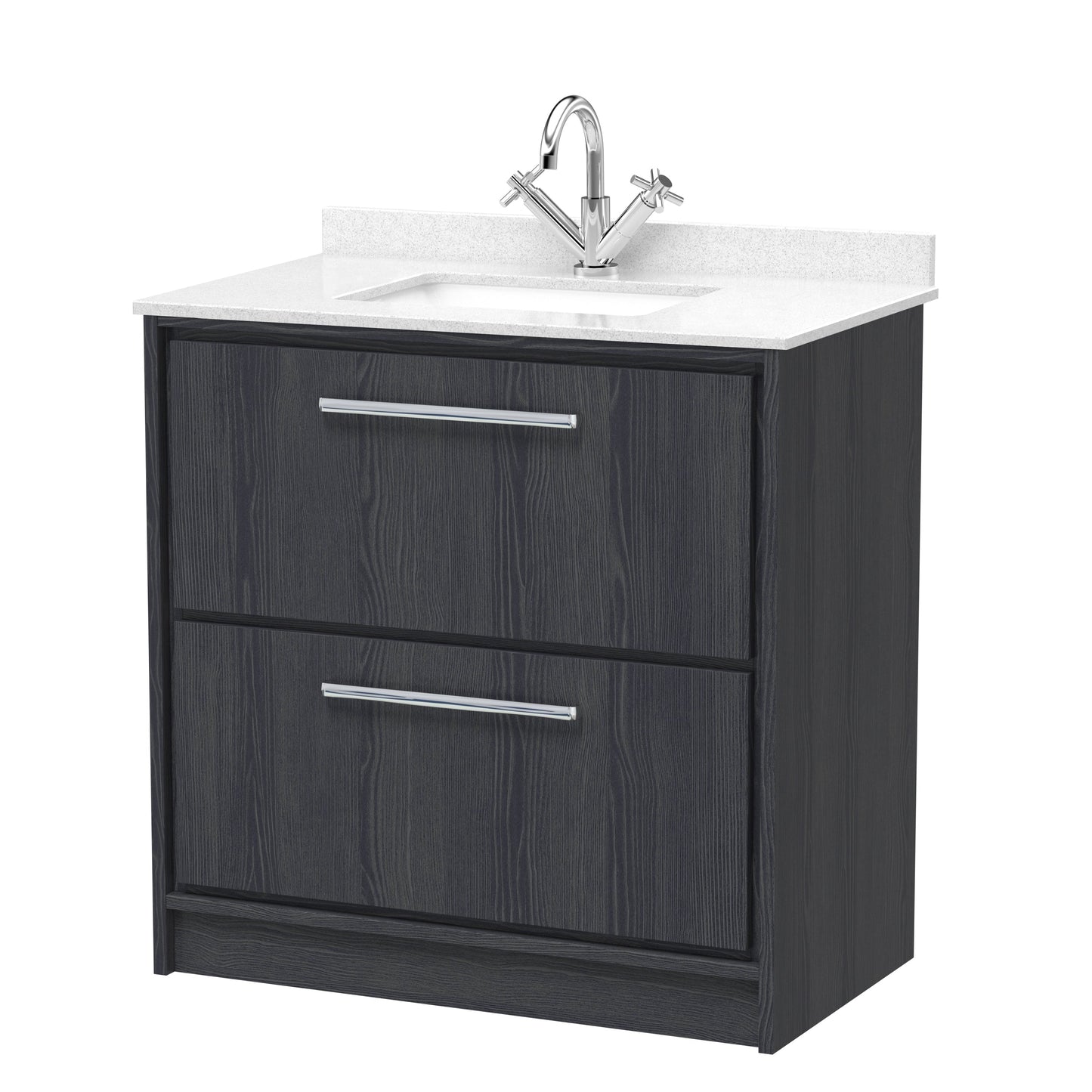 Hudson Reed Lille Floor Standing 2 Drawer Vanity with Basin/Worktop