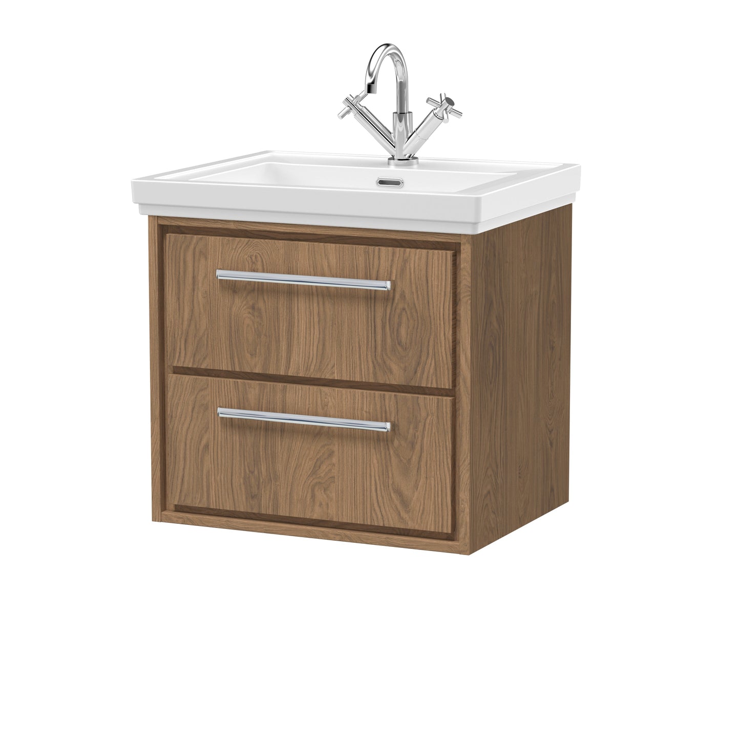 Hudson Reed Lille Wall Hung 2 Drawer Vanity with Basin/Worktop