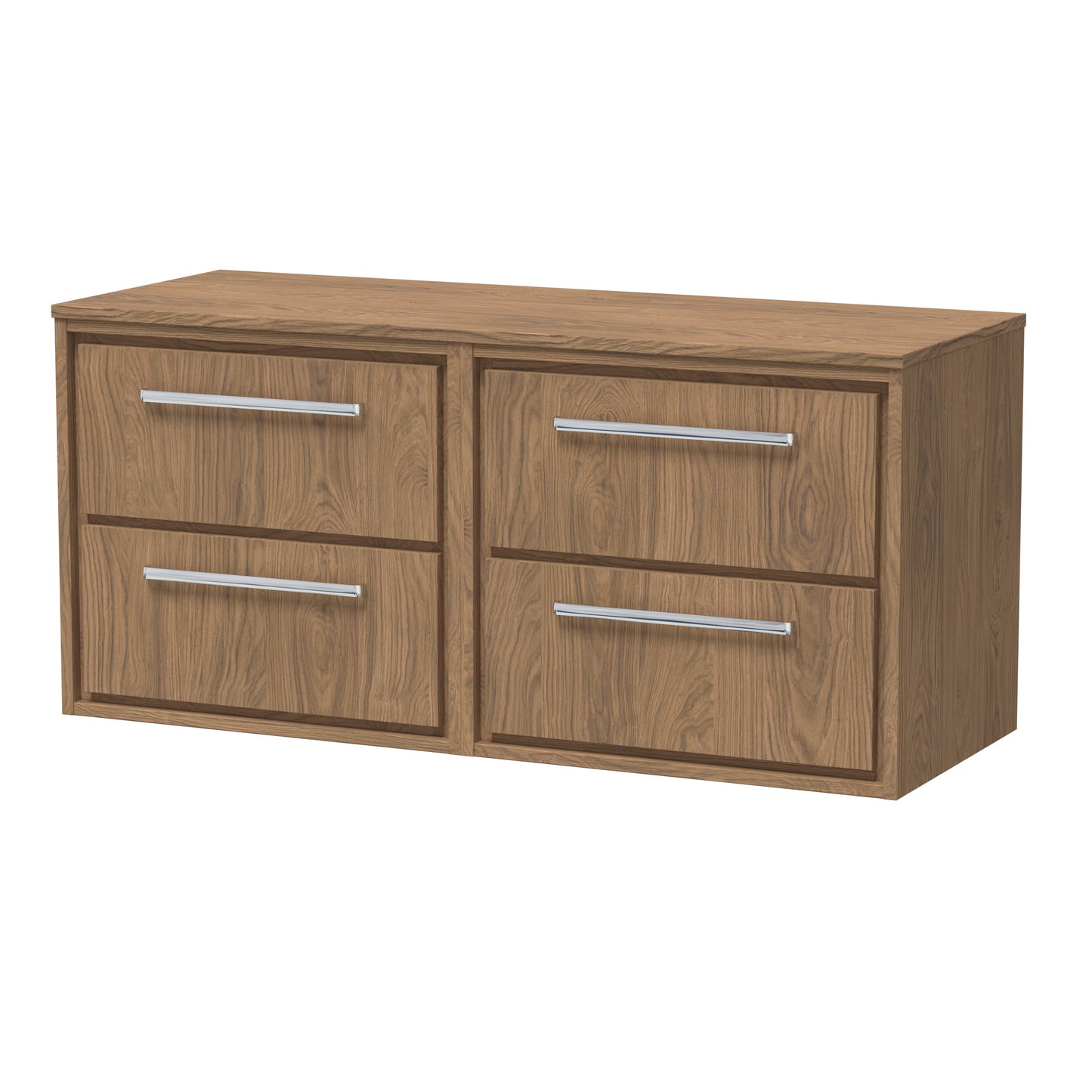 Hudson Reed Lille 1200mm Wall Hung 4 Drawer Vanity with wirktop