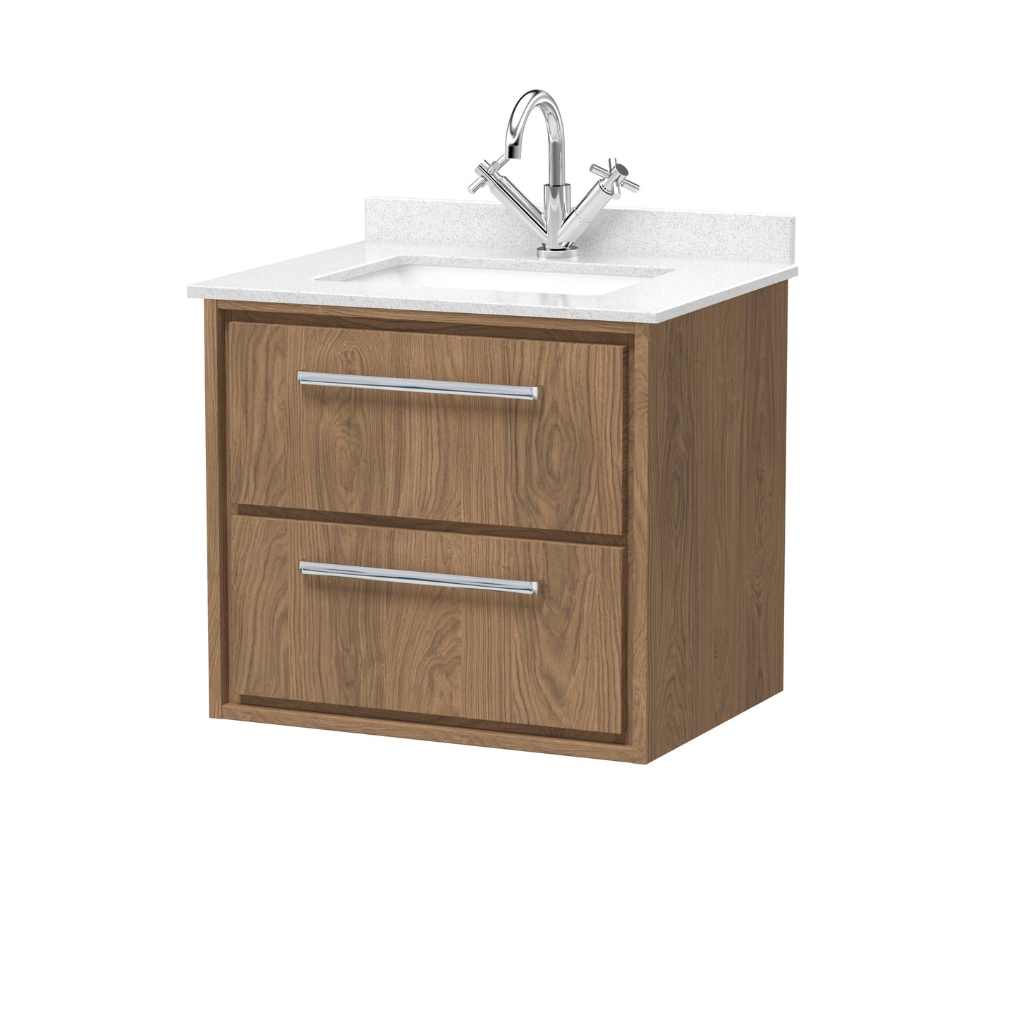 Hudson Reed Lille Wall Hung 2 Drawer Vanity with Basin/Worktop